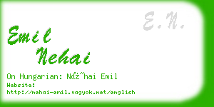emil nehai business card